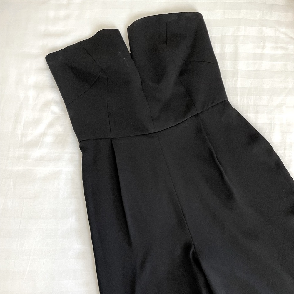 Topshop classic Black strapless jumpsuit